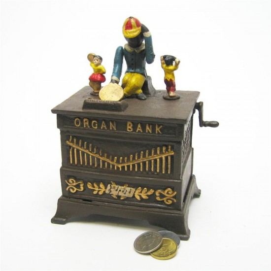 Design Toscano Monkey Organ Grinder Bank