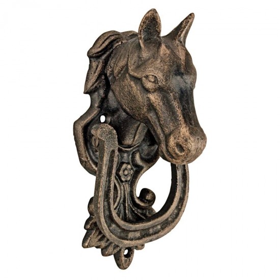 Design Toscano Horseshoe Stallion Iron Door Knocker