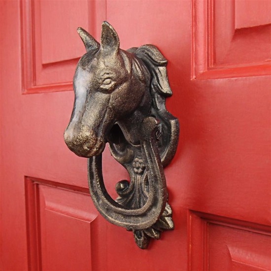 Design Toscano Horseshoe Stallion Iron Door Knocker