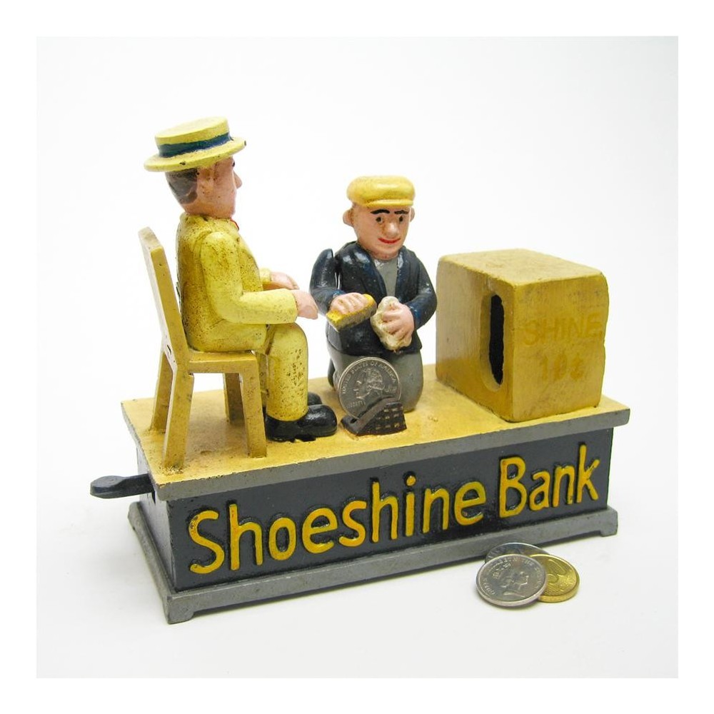 Design Toscano Shoe Shine Bank