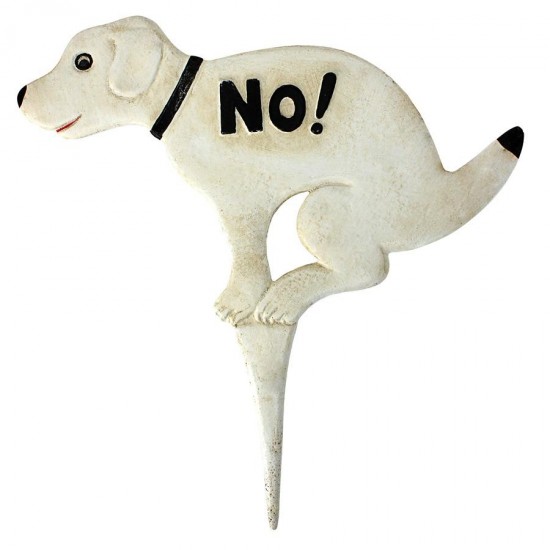 Design Toscano Medium No Pausing Pooch Sign