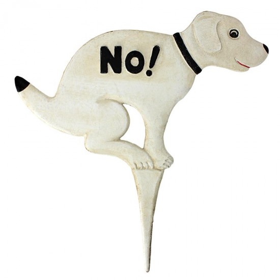 Design Toscano Medium No Pausing Pooch Sign