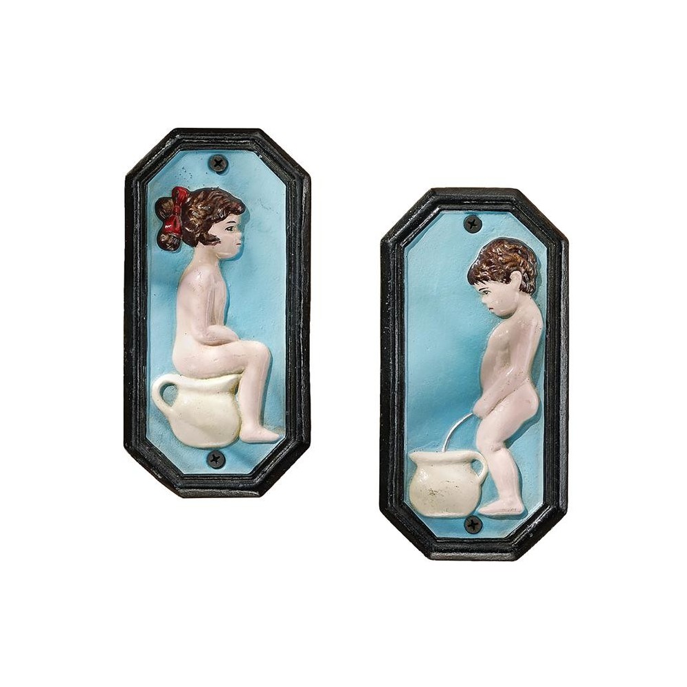 Design Toscano Tinkle Twins Cast Iron Plaques