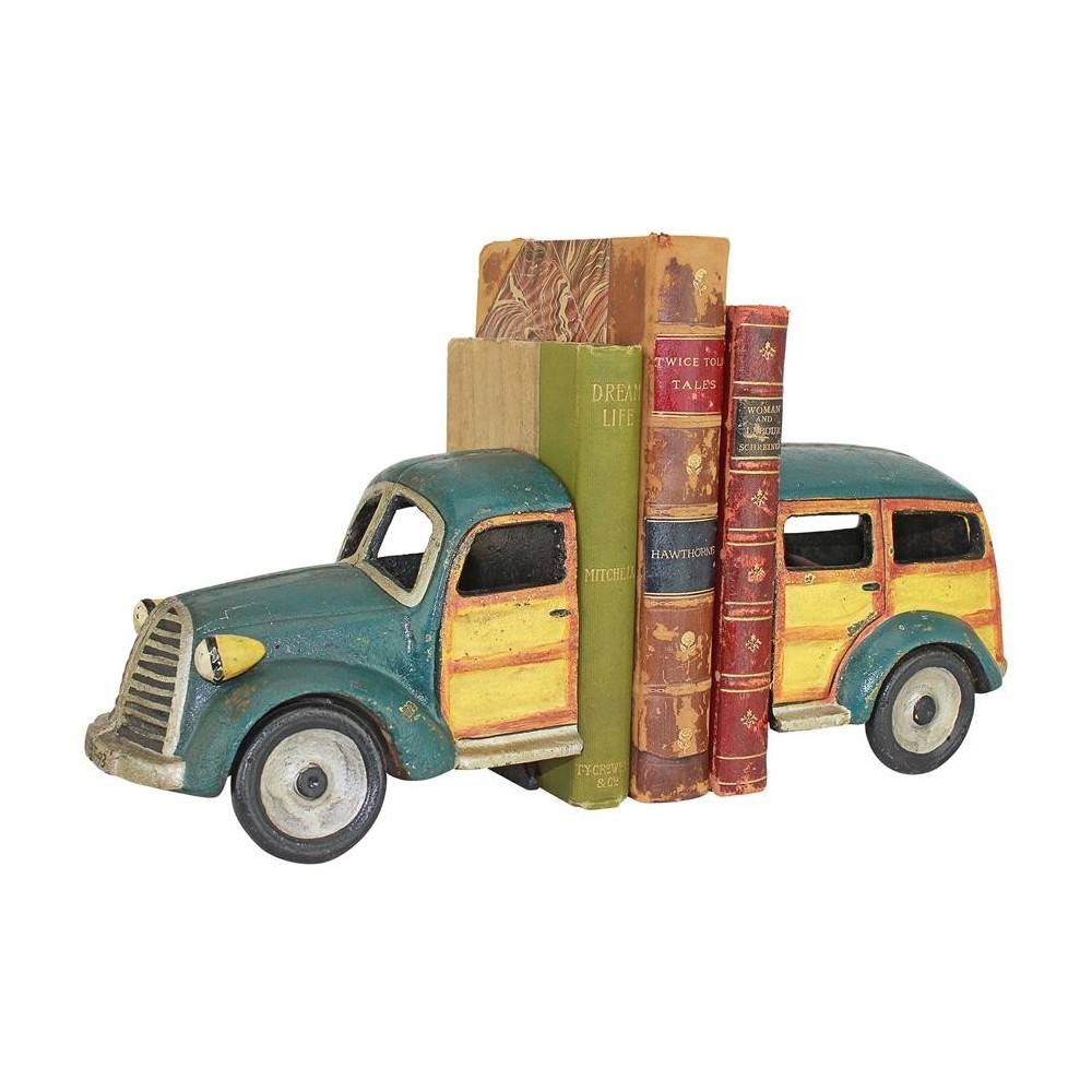 Design Toscano Woodie Wagon Cast Iron Bookend Set