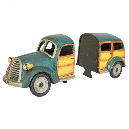 Design Toscano Woodie Wagon Cast Iron Bookend Set