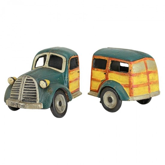 Design Toscano Woodie Wagon Cast Iron Bookend Set