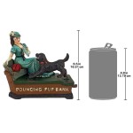 Design Toscano Pouncing Pup Bank