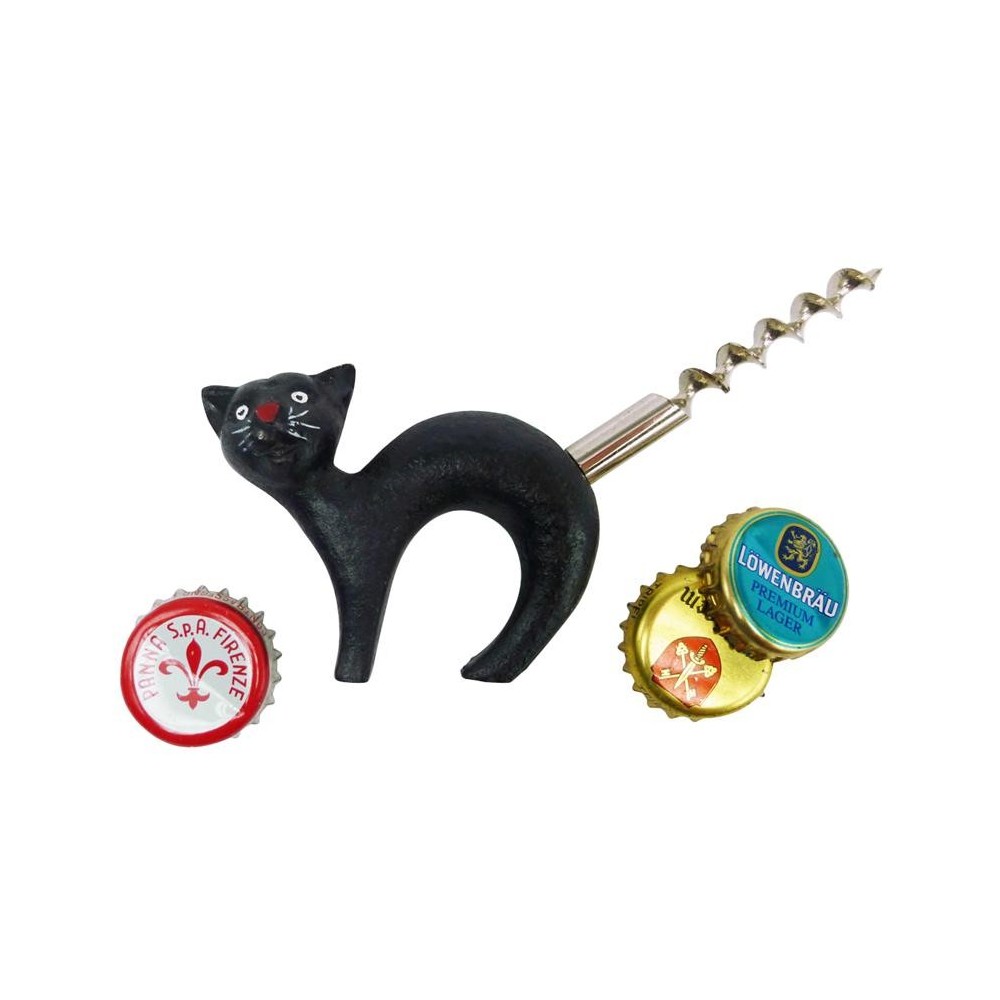 Design Toscano Black Cat Bottle Opener W/Corkscrew Tail Design Toscano Black Cat Bottle Opener W/Corkscrew Tail