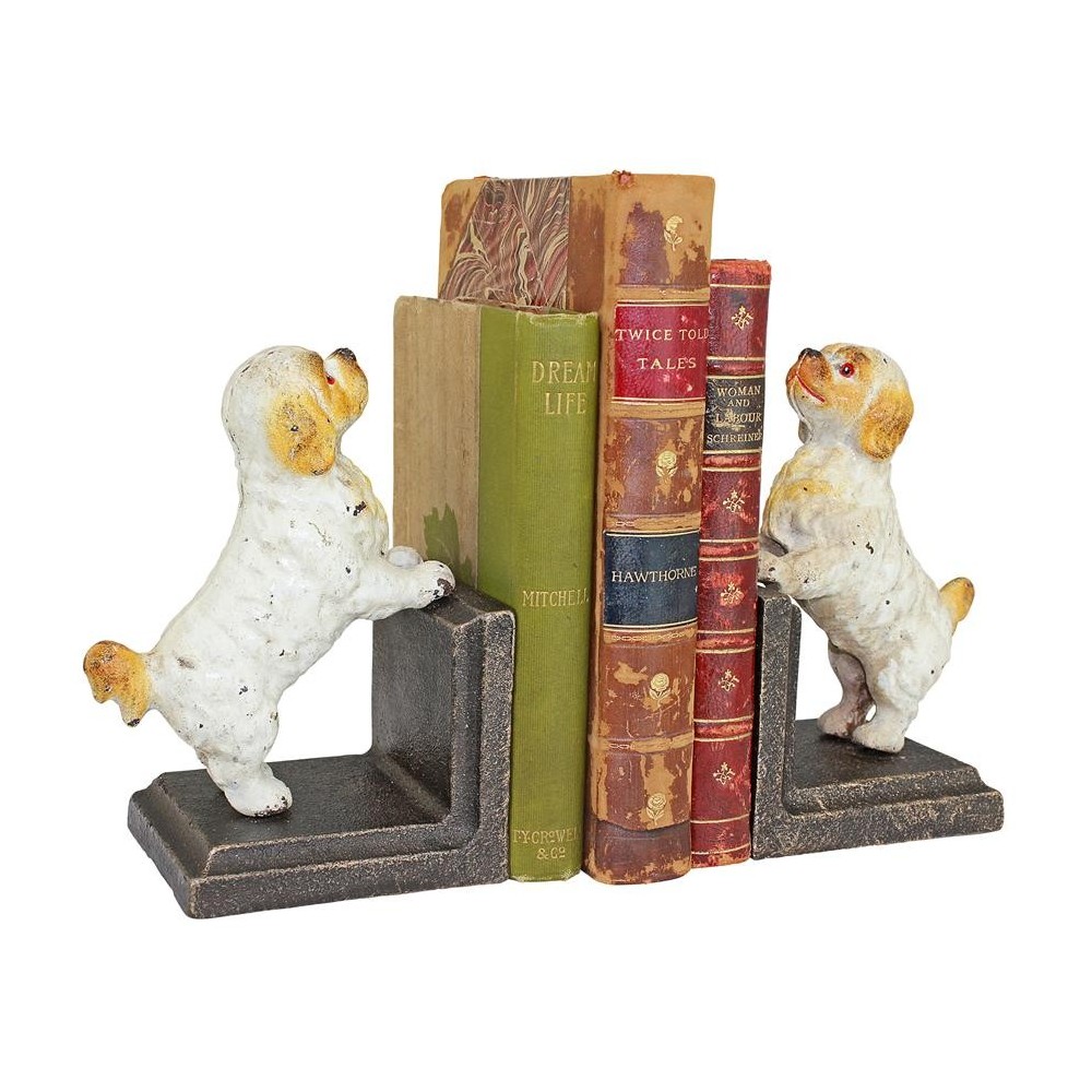 Design Toscano Cavalier King Charles Iron Bookend Set