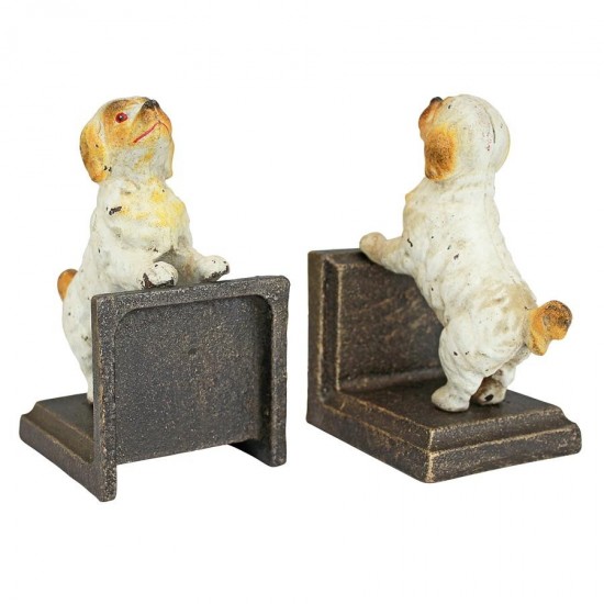 Design Toscano Cavalier King Charles Iron Bookend Set