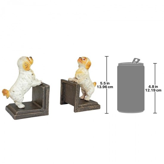 Design Toscano Cavalier King Charles Iron Bookend Set