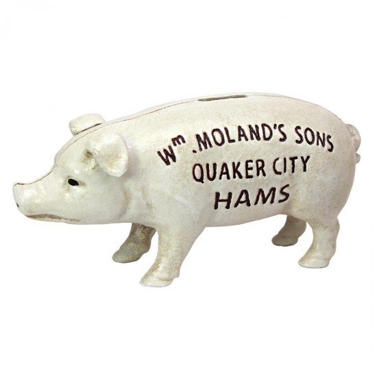 Design Toscano Molands Quaker City Hams Piggy Bank