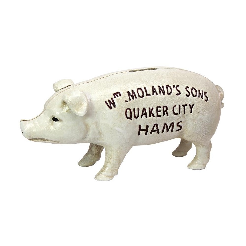 Design Toscano Molands Quaker City Hams Piggy Bank