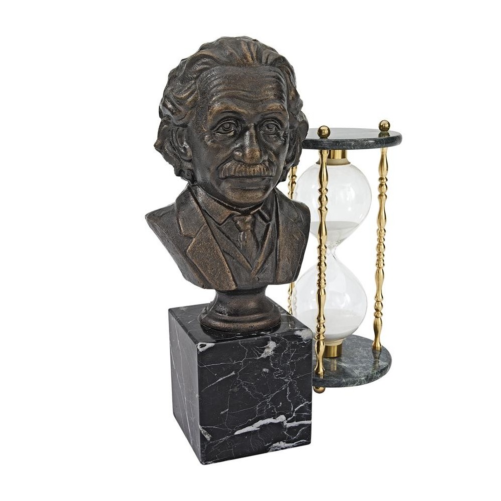 Design Toscano Albert Einsten Bust On Marble Base Design Toscano Albert Einsten Bust On Marble Base