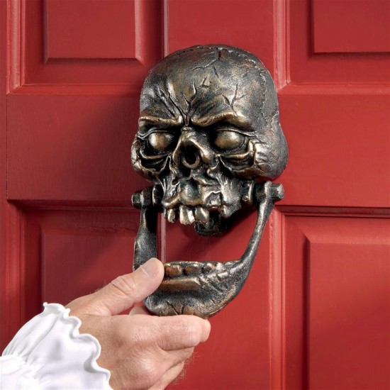 Design Toscano Large Knock-Jaw Skull Door Knocker