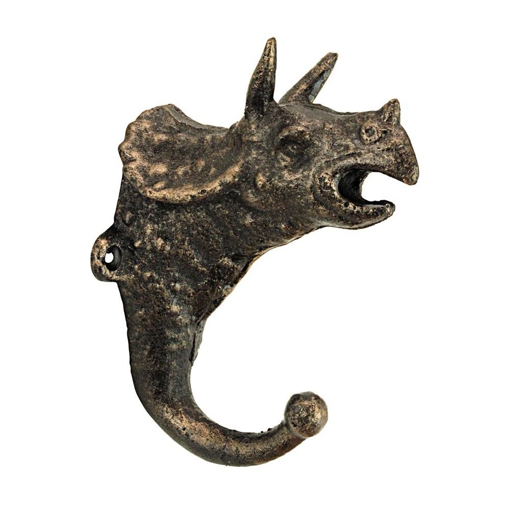 Design Toscano Triceratops Cast Iron Wall Hook