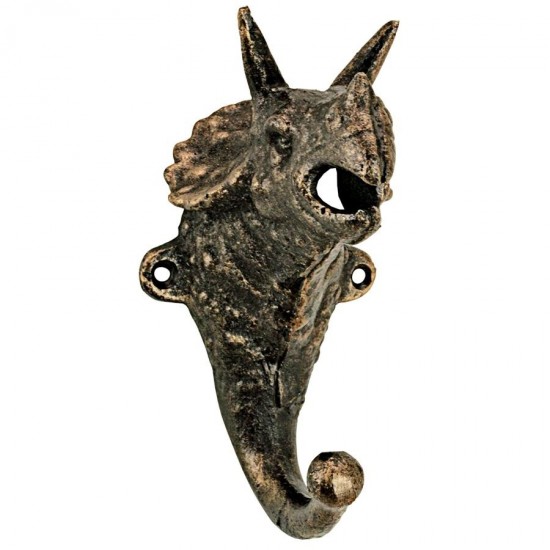 Design Toscano Triceratops Cast Iron Wall Hook