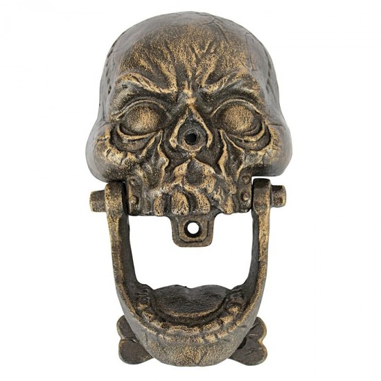 Design Toscano Medium Knock-Jaw Skull Door Knocker