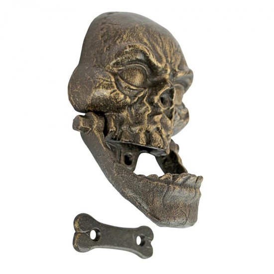 Design Toscano Medium Knock-Jaw Skull Door Knocker