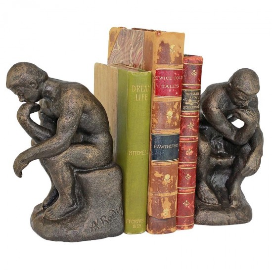 Design Toscano Rodins Thinker Bookend Pair