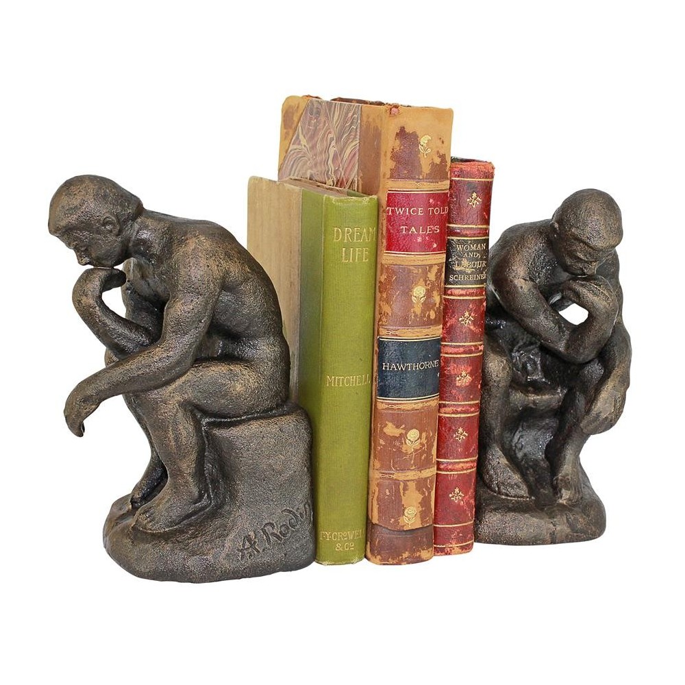 Design Toscano Rodins Thinker Bookend Pair