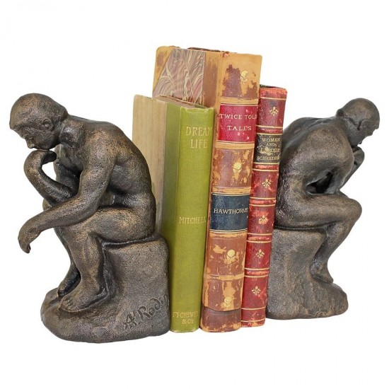 Design Toscano Rodins Thinker Bookend Pair