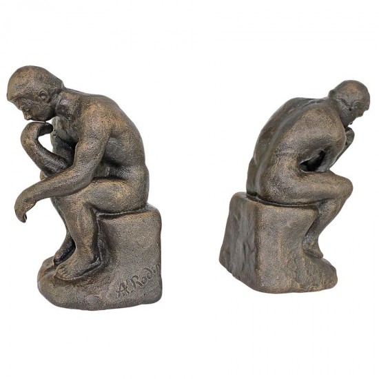 Design Toscano Rodins Thinker Bookend Pair
