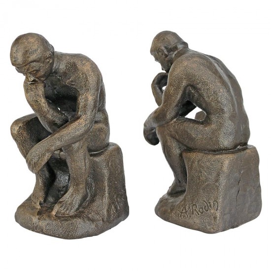 Design Toscano Rodins Thinker Bookend Pair