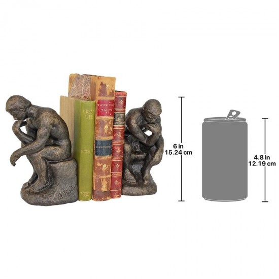 Design Toscano Rodins Thinker Bookend Pair