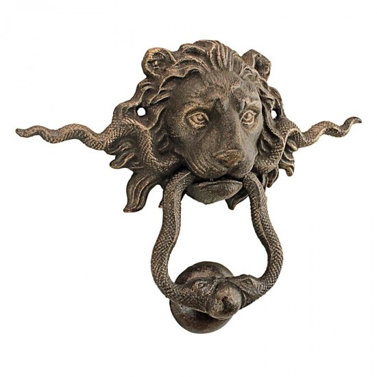 Design Toscano Lion And The Snake Iron Door Knocker