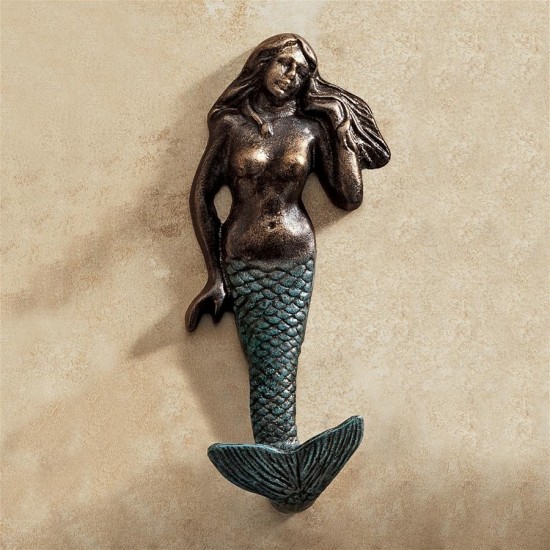 Design Toscano Mermaid Cast Iron Wall Hook