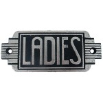 Design Toscano Art Deco Ladies Room Door Sign