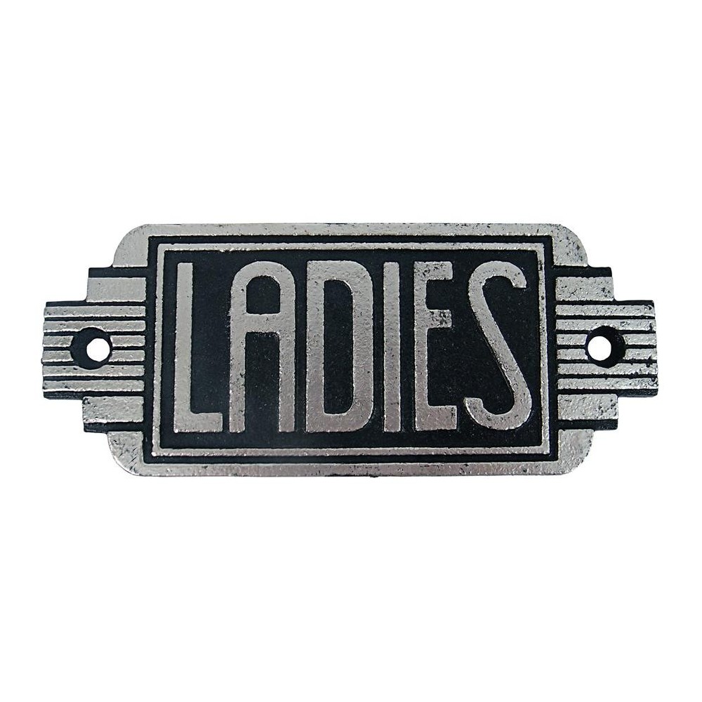 Design Toscano Art Deco Ladies Room Door Sign