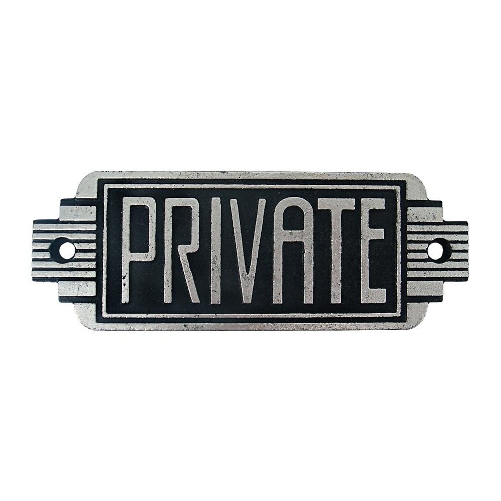 Design Toscano Art Deco Private Room Door Sign