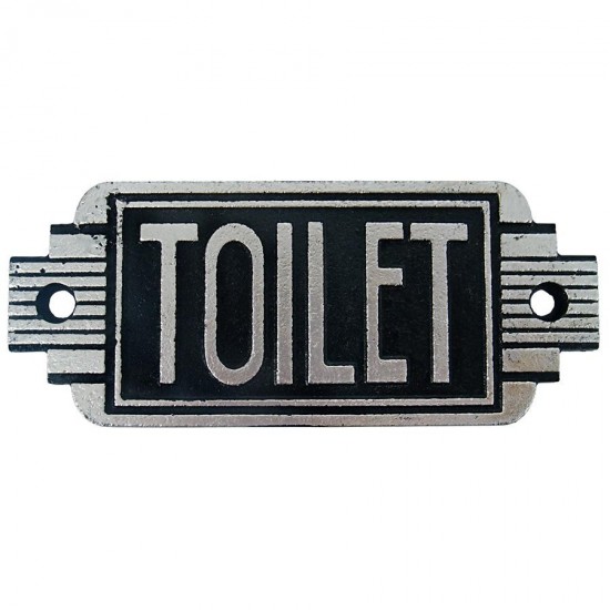 Design Toscano Art Deco Toilet Door Sign