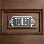 Design Toscano Art Deco Toilet Door Sign