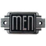 Design Toscano Art Deco Mens Room Door Sign