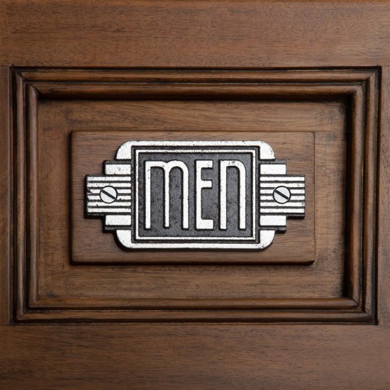 Design Toscano Art Deco Mens Room Door Sign