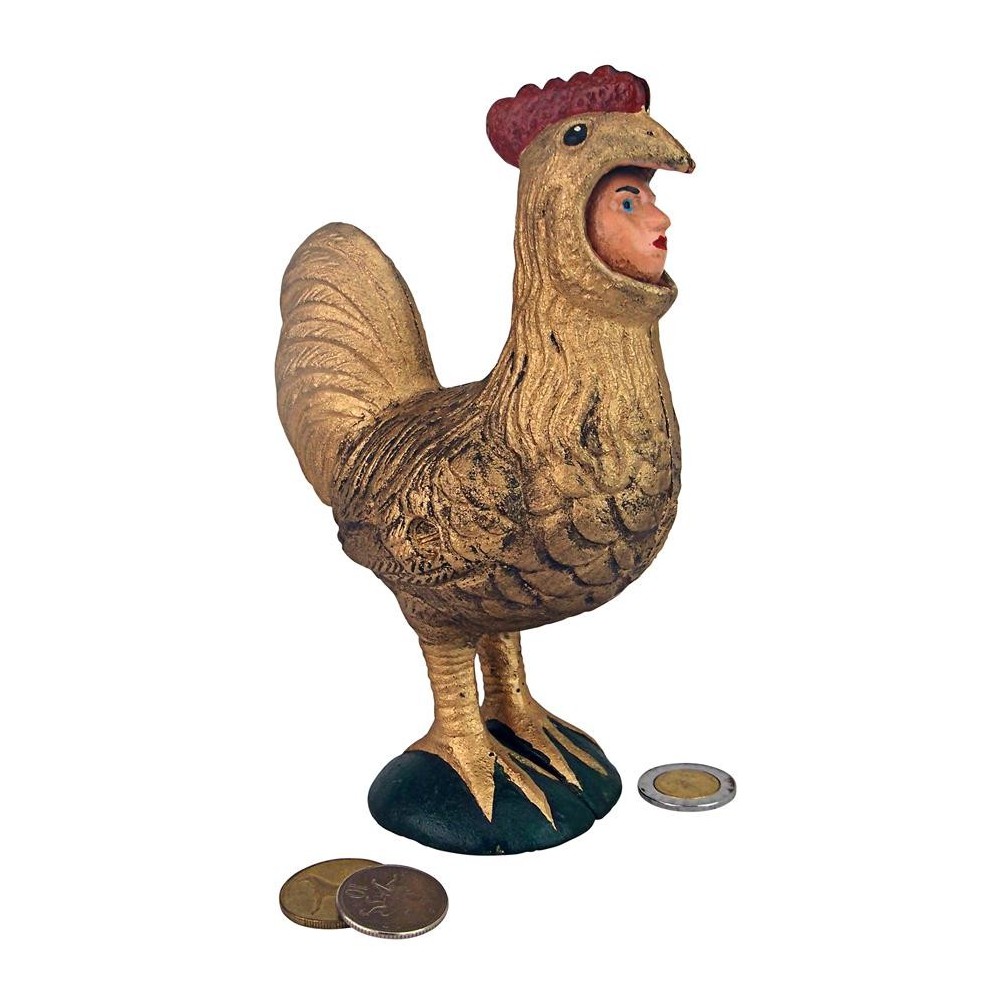 Design Toscano Chanticleer Rooster Mechanical Bank