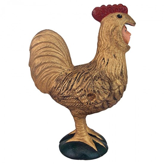 Design Toscano Chanticleer Rooster Mechanical Bank