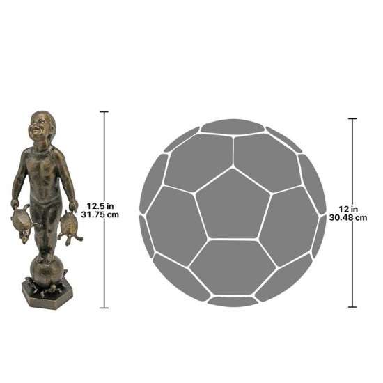 Design Toscano Turtle Boy Cast Iron Statue