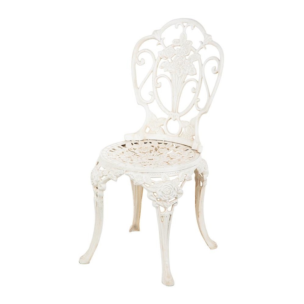 Design Toscano Garden Of Roses Iron Bistro Chair