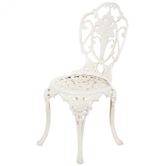 Design Toscano Garden Of Roses Iron Bistro Chair