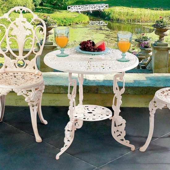 Design Toscano Garden Of Roses Iron Bistro Table