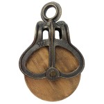 Design Toscano Large Iron & Wood Farm Pulley