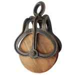 Design Toscano Large Iron & Wood Farm Pulley