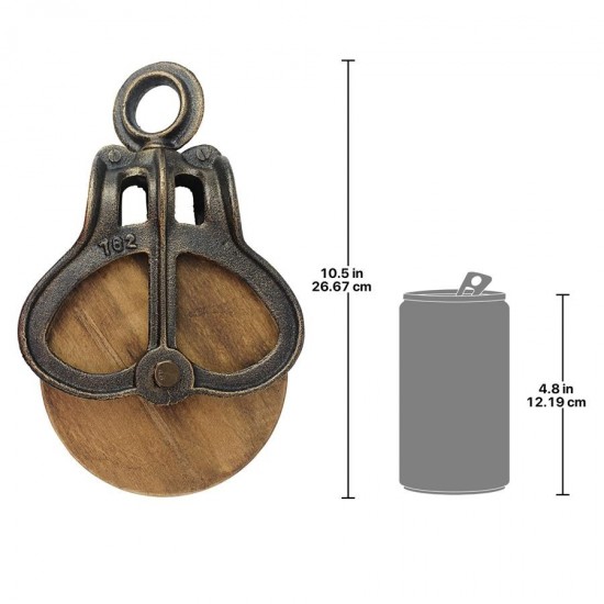 Design Toscano Large Iron & Wood Farm Pulley