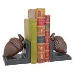 Design Toscano Grande Acorn Cast Iron Bookend Set