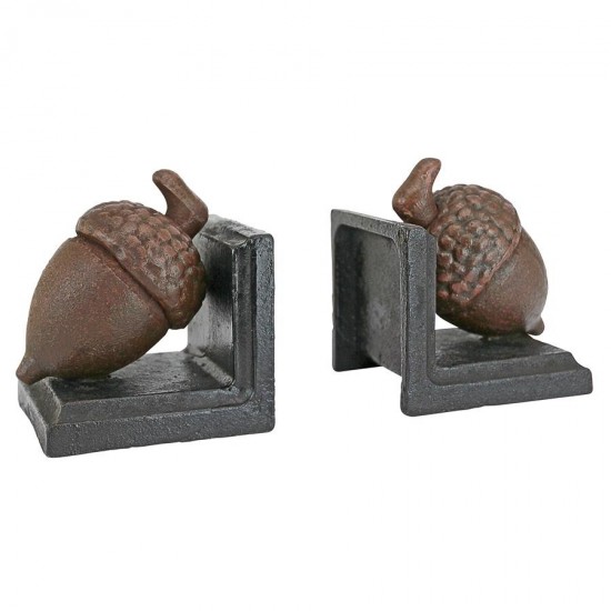 Design Toscano Grande Acorn Cast Iron Bookend Set