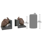 Design Toscano Grande Acorn Cast Iron Bookend Set